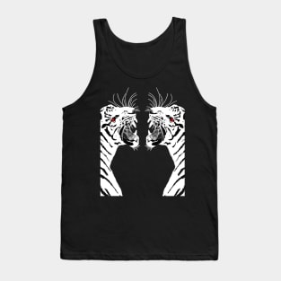 Tiger White Tank Top